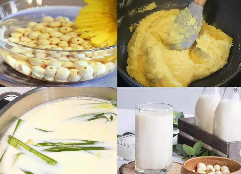 cách làm sữa hạt sen không cần máy -  hình 2