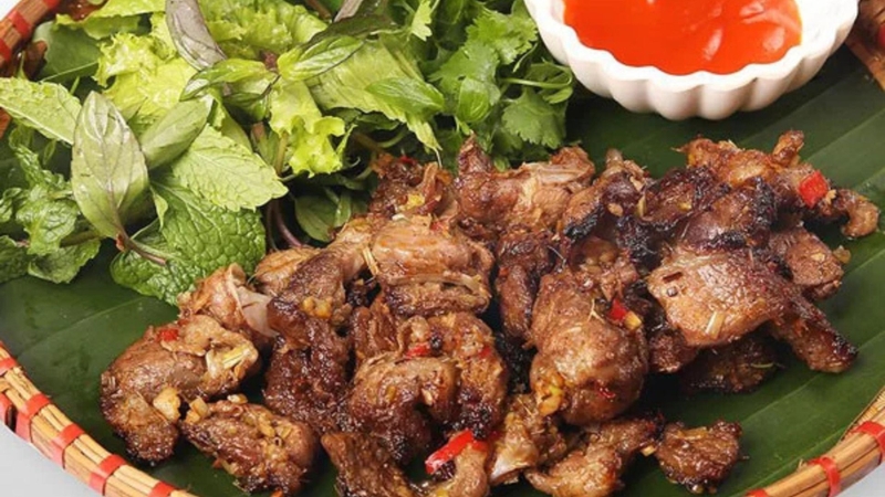 Giới thiệu món thịt dải nướng riềng mẻ