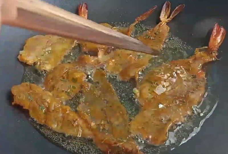 Chiên tôm khô