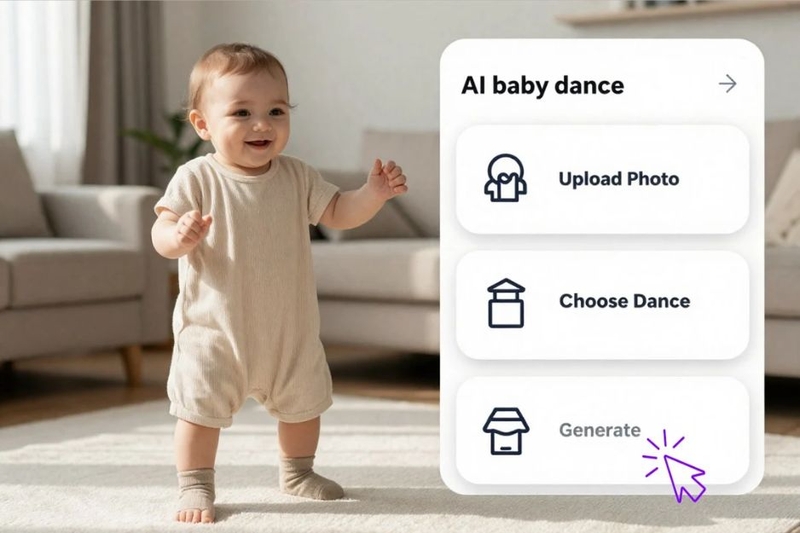 cách làm video AI em bé nhảy TikTok 6