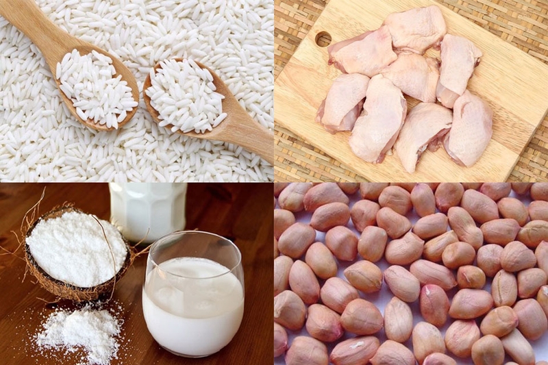 Mách bạn cách làm xôi gà nước cốt dừa đậu phộng (hình 1)