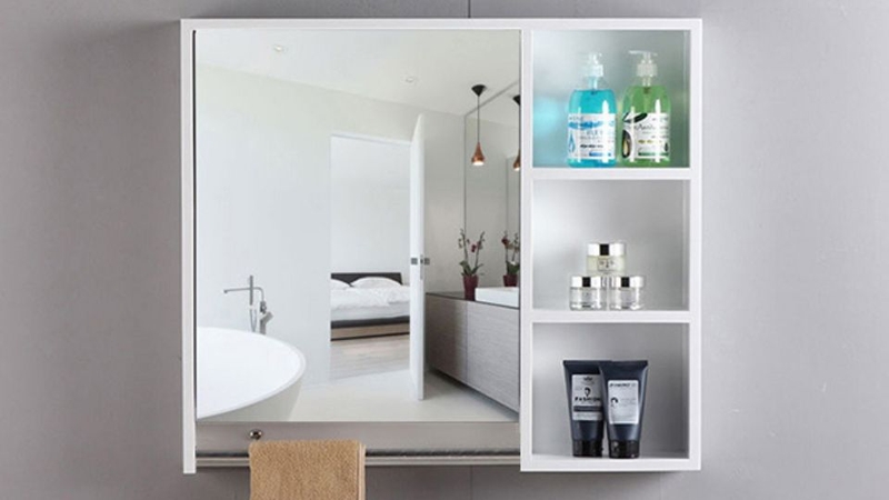 Gương nhà tắm liền tủ