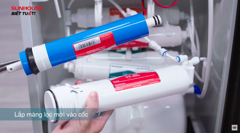c&aacute;ch lắp m&aacute;y lọc nước sunhouse 11 l&otilde;i - H&igrave;nh 3