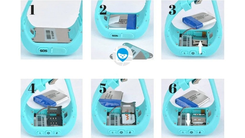 cách lắp sim đồng hồ thông minh trẻ em hình 2