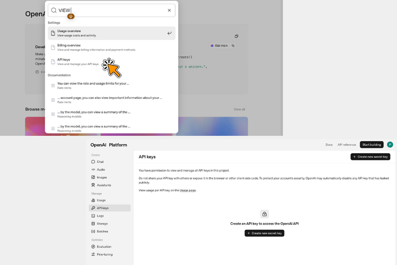 Cách lấy API Key ChatGPT (4)