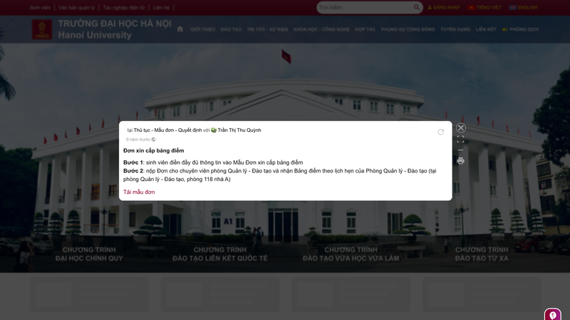 cách lấy bảng điểm đại học online - Hình 8