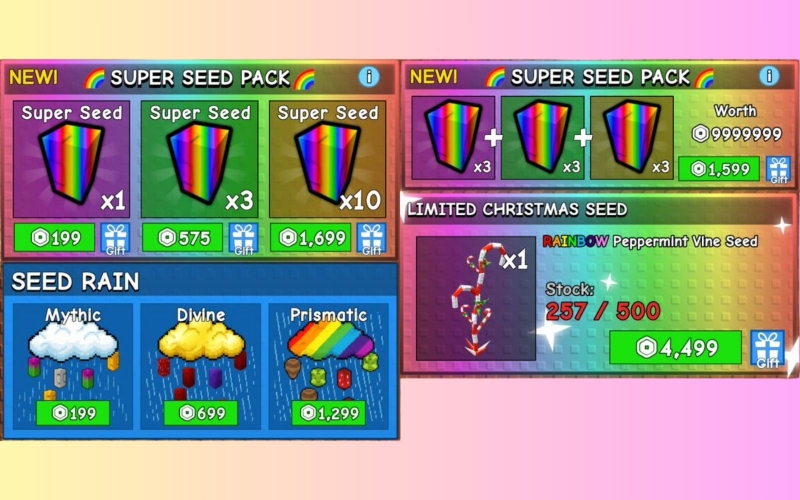 Mở Super Seed Packs