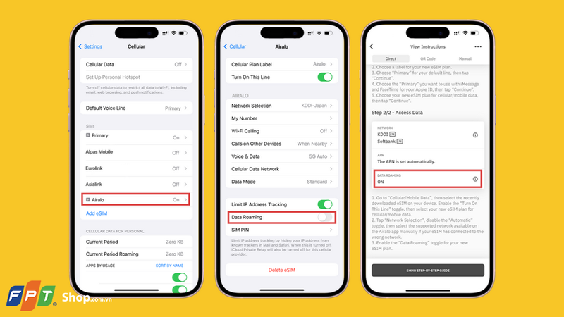 Khôi phục eSIM khi thay đổi gói cước trên điện thoại