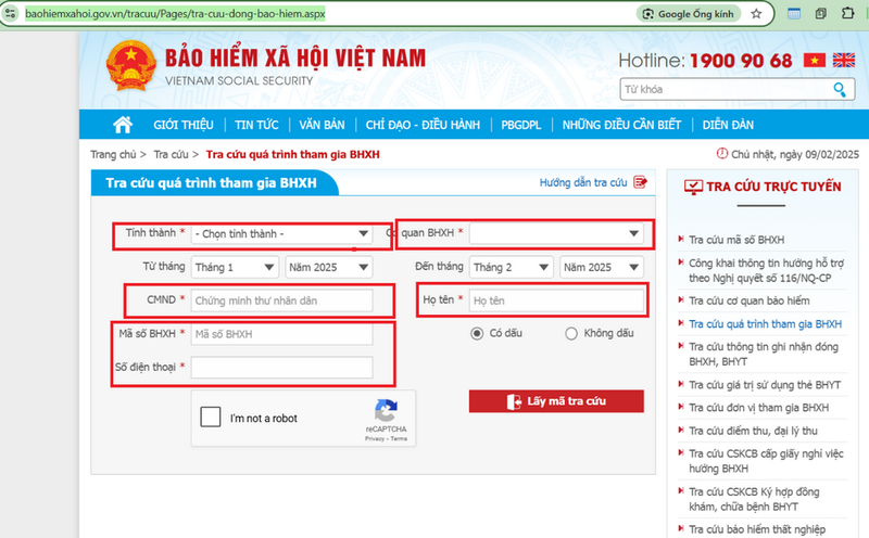 Bạn sẽ được yêu cầu nhập một số thông tin cá nhân