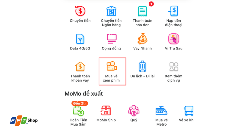 Mua vé xem phim