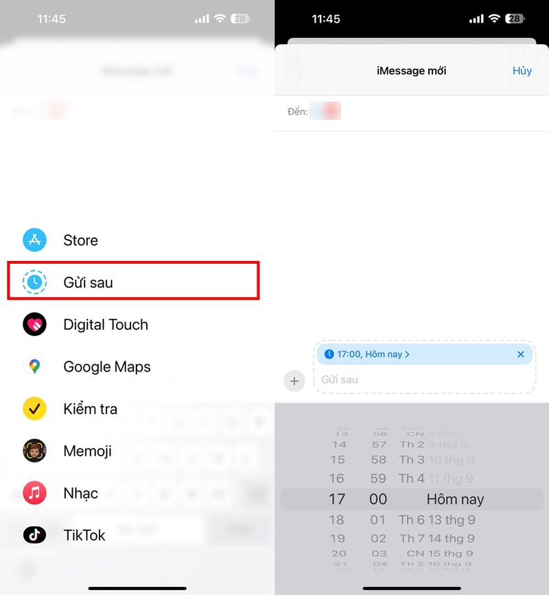 Cách lên lịch gửi tin nhắn iMessage trên iPhone chạy iOS 18 ảnh 3