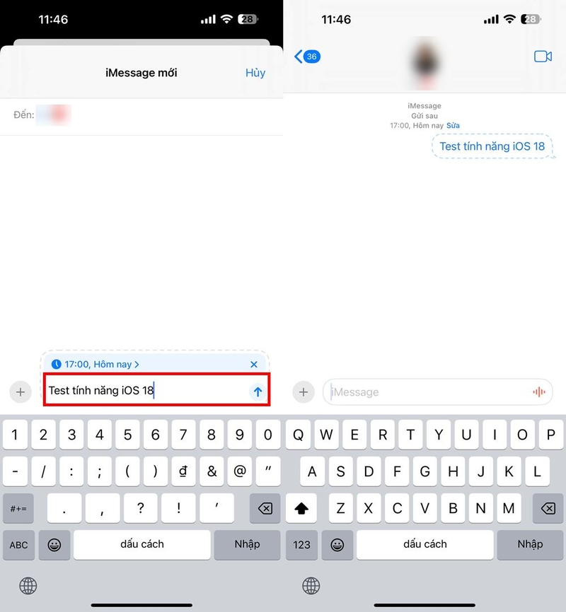 Cách lên lịch gửi tin nhắn iMessage trên iPhone chạy iOS 18 ảnh 4