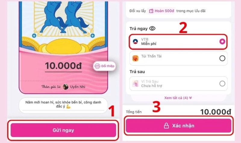 Cách lì xì trên MoMo bước 6