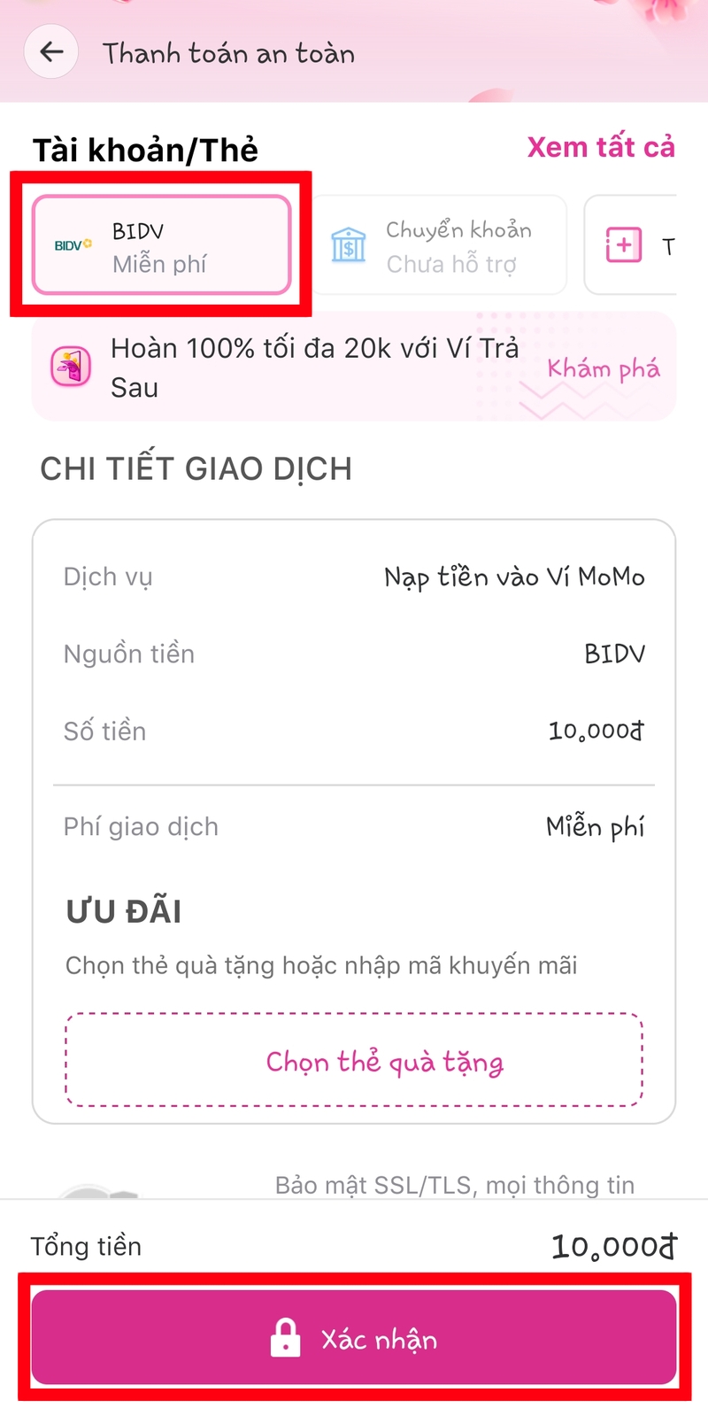 cách liên kết momo - 12