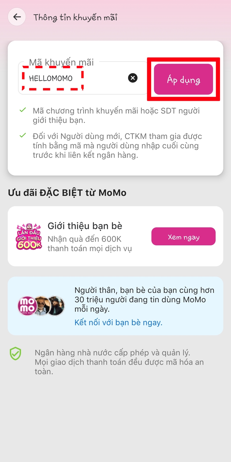 cách liên kết momo - 9