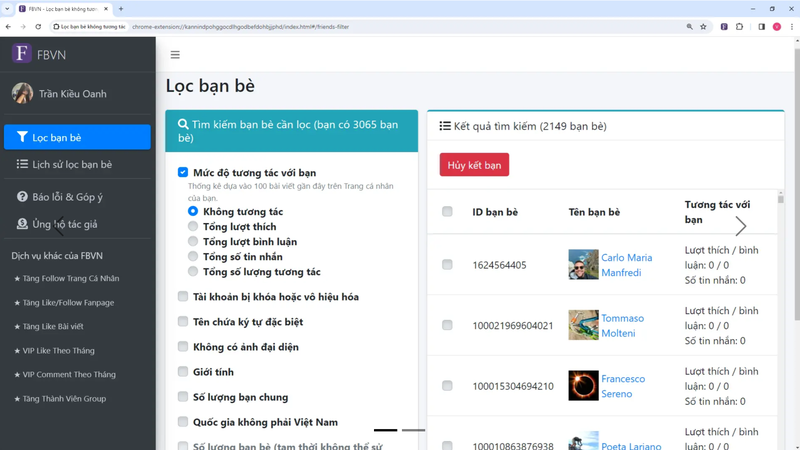 cách lọc bạn bè trên facebook không cần app - Hình 8