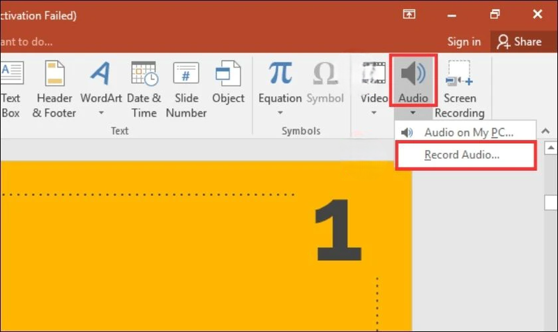 long tieng trong powerpoint bang cach ghi am