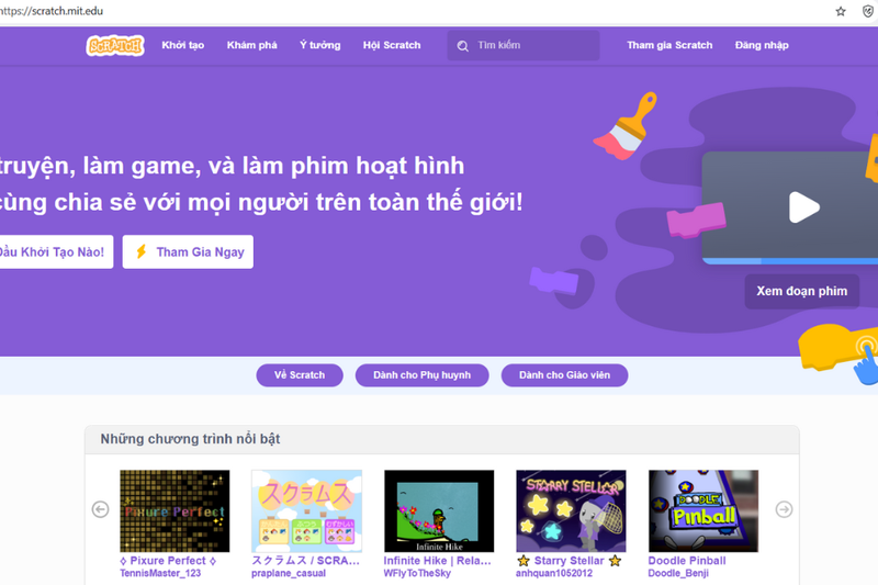 Cách lưu bài trên Scratch (2)