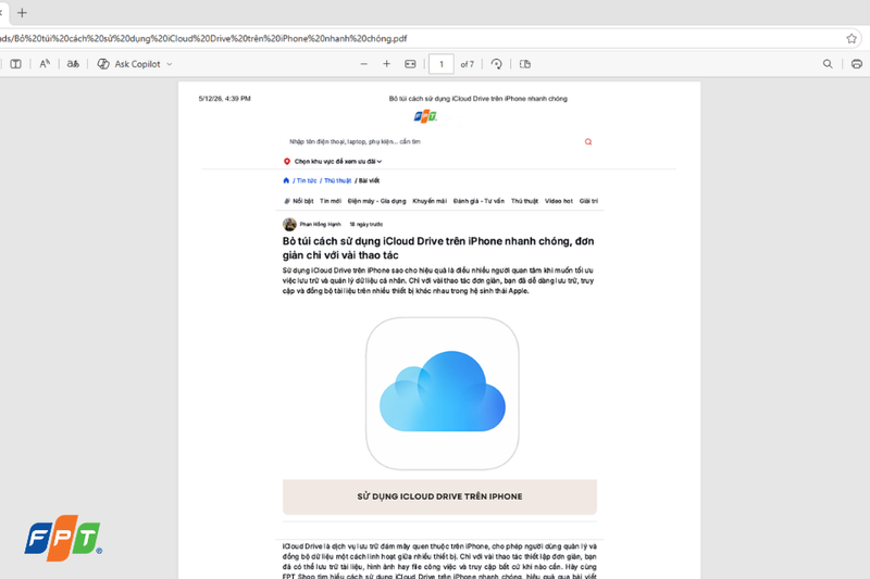 Lưu trang web dưới dạng PDF 3