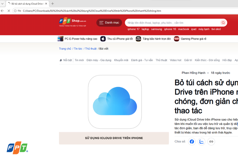Lưu trang web dưới dạng HTML 2