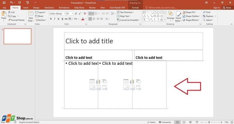 cách mở mẫu bố trí slide layout 5