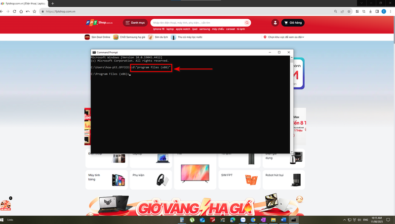 cách mở Word từ command Prompt 2