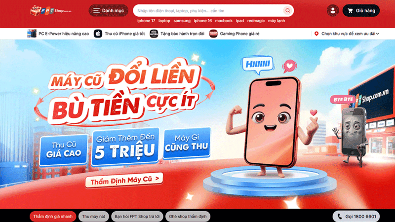 Chương trình thu cũ đổi mới tại FPT Shop