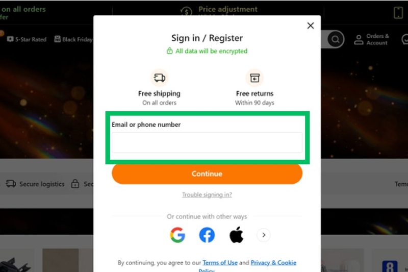 Điền địa chỉ email hoặc số điện thoại của bạn