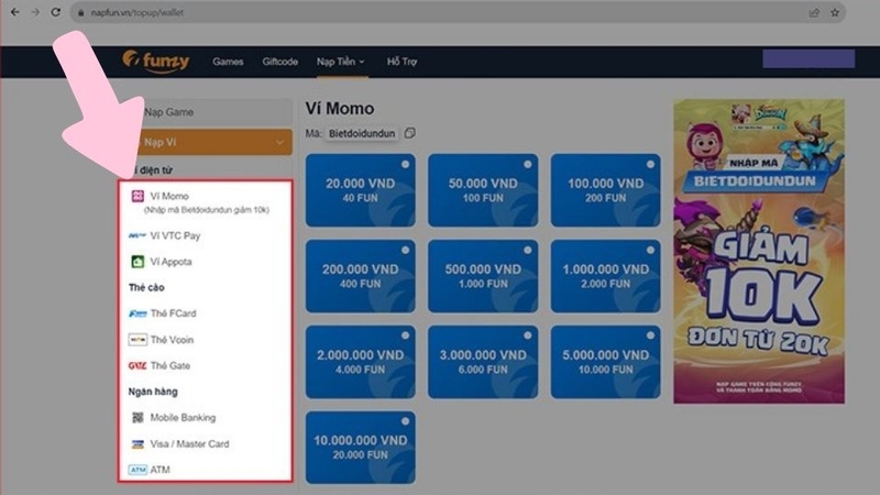 Chọn phương thức thanh toán phù hợp với bạn