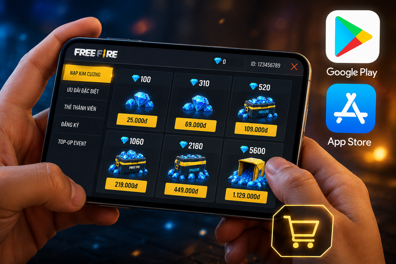 cách nạp kim cương Free Fire rẻ 1.1