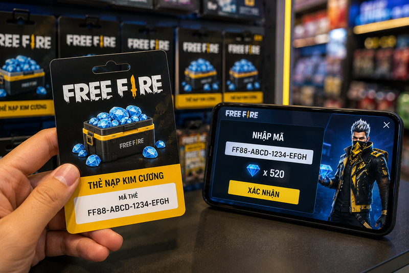 cách nạp kim cương Free Fire rẻ 3