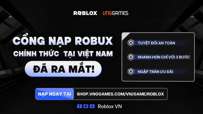 Ưu điểm khi nạp Robux qua cổng thanh toán Roblox VNG