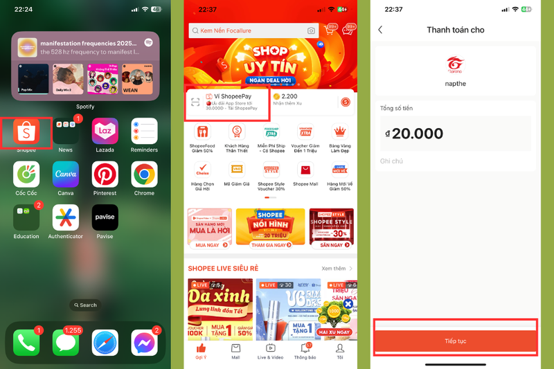 Cách nạp thẻ game trên Shopee (4)