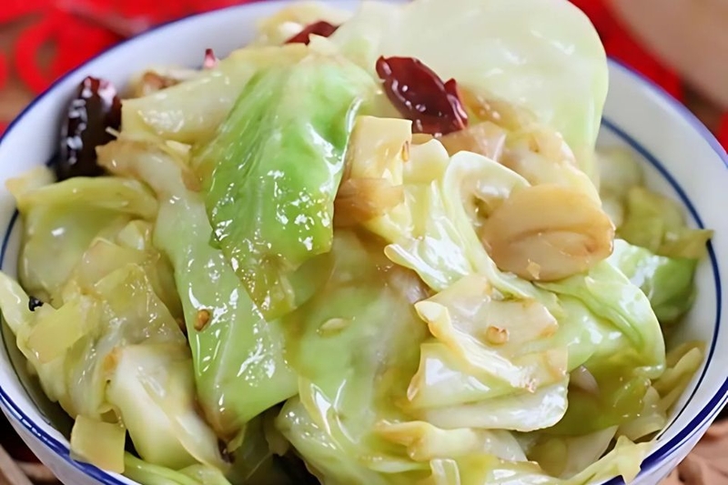 cách nấu bắp cải xào tỏi