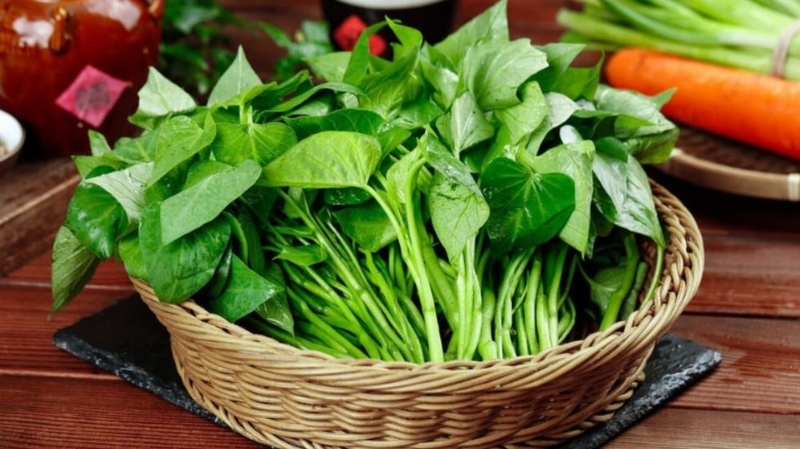 cách nấu canh rau lang 1