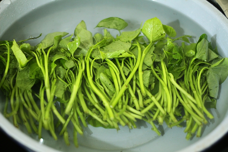 cách nấu canh rau lang 8