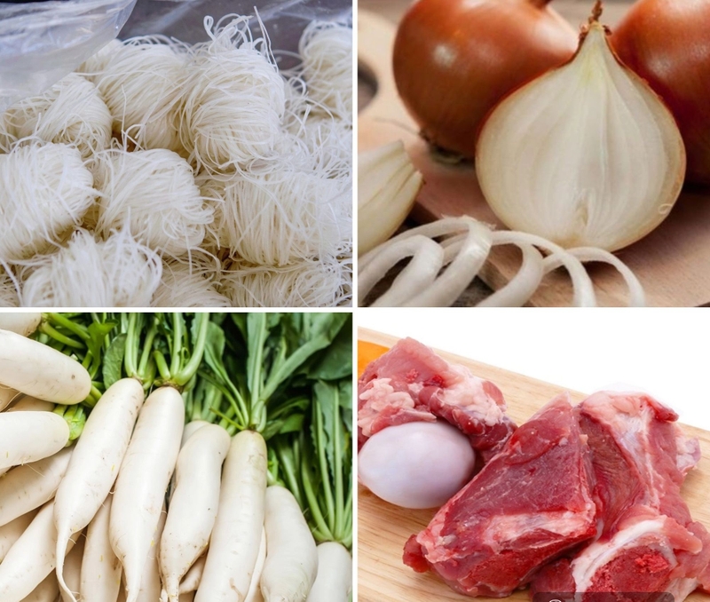Chuẩn bị nguyên liệu tươi ngon cho món hủ tiếu xương