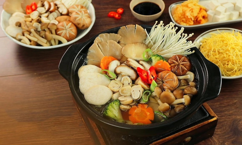 cách nấu lẩu cá thác lác với nấm (ảnh 4)