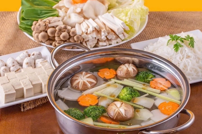 cách nấu lẩu nấm chay ảnh 2