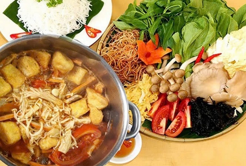 cách nấu lẩu nấm chay ảnh 4