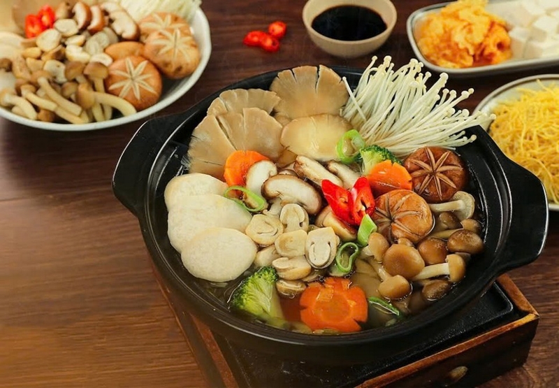 cách nấu lẩu nấm chay ảnh 7