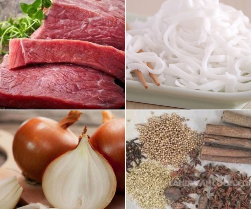 Chuẩn bị nguyên liệu cho món phở bò