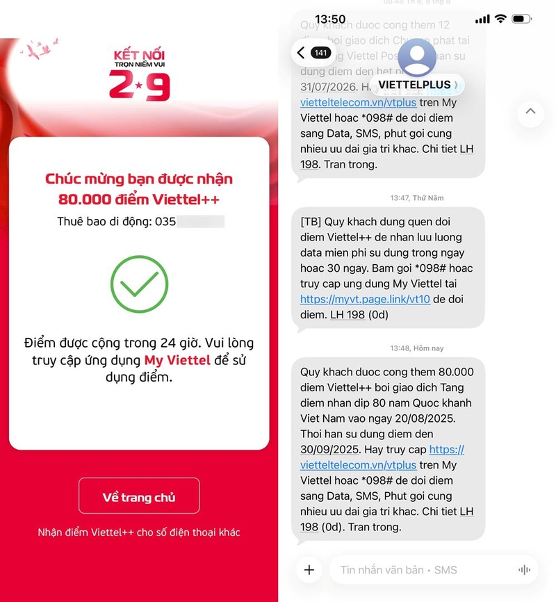 Cách nhận ngay 80.000 điểm Viettel++ với sự kiện chào mừng 80 năm ảnh 4