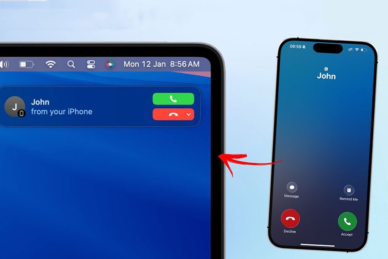Cách nhận cuộc gọi từ iPhone trên MacBook - 02