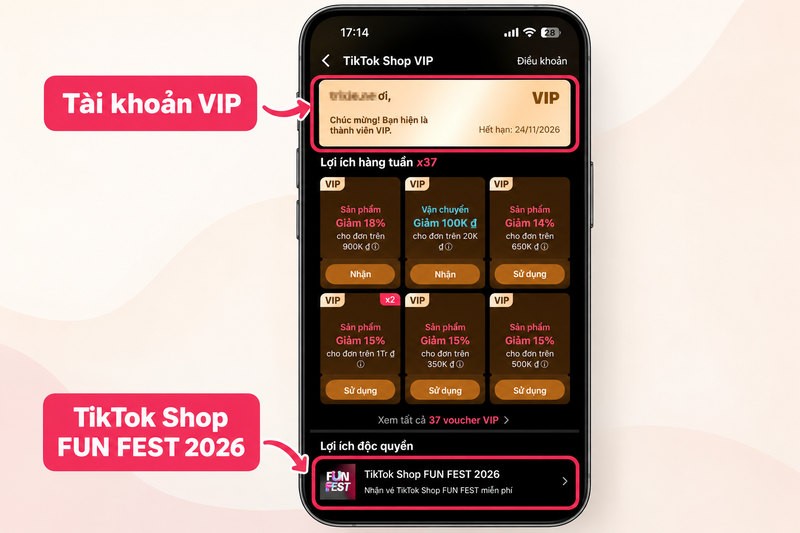 Tài khoản TikTok Shop