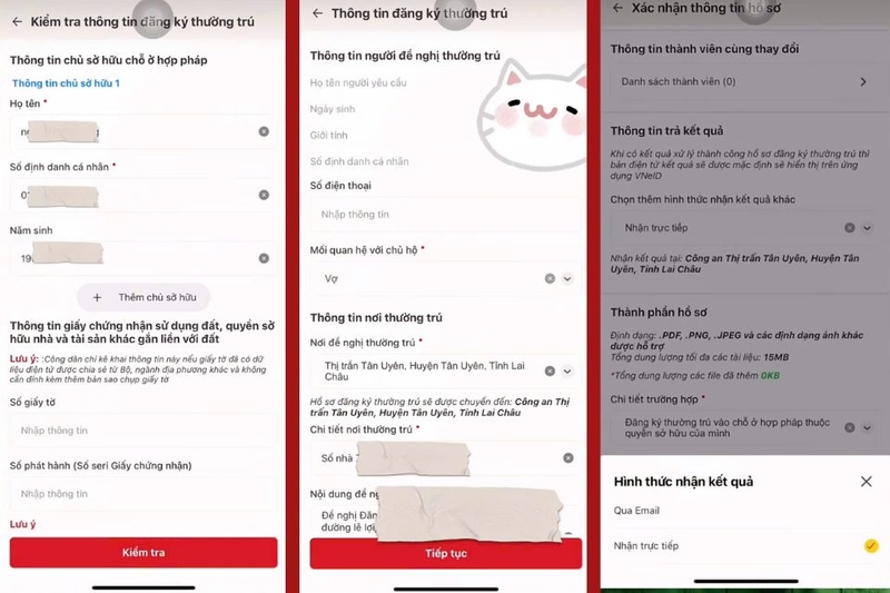 Tiếp theo bạn điền tên, số CCCD, năm sinh của chủ sở hữu hợp pháp
