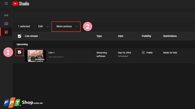 Cách xóa video phát trực tiếp trên YouTube 1