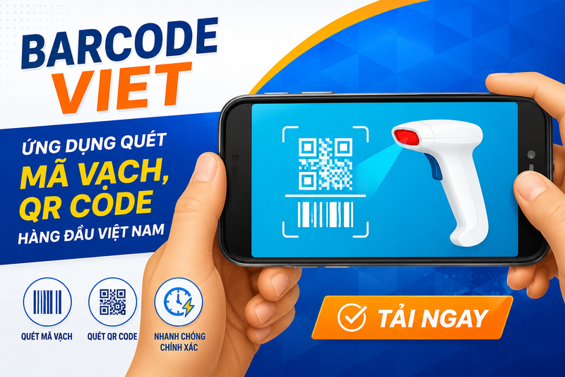 Quét mã QR bằng Barcode Việt