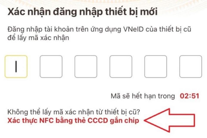 Chọn phương thức xác thực NFC