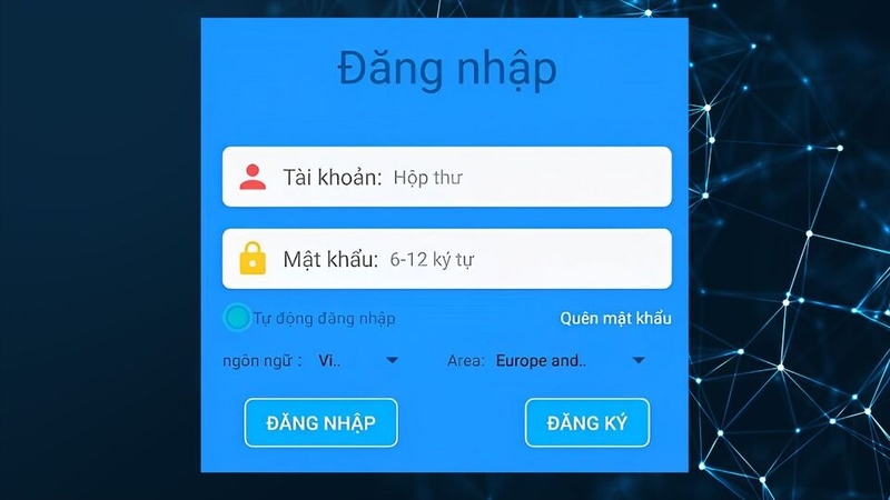 Tại giao diện chính nhấn “Quên mật khẩu”